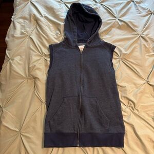 Aeropostale Navy Sleeveless Hoodie Vest